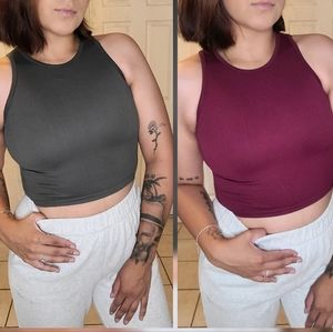 Muscle crop tops